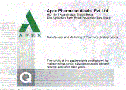 Apex Pharmaceuticals Pvt. Ltd.